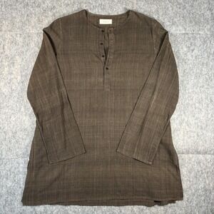 Dosa Organic Khadi Cotton Simple Kurta Women's 4 USA Brown